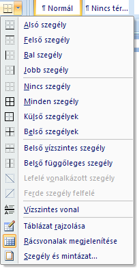 b.2) Parancs segítségével Nyissuk meg a TABULÁTOROK párbeszédpanelt és módosítsuk a szükséges adatokat! c) Tabulátorpozíciók törlése c.1) Vonalzóval 1.