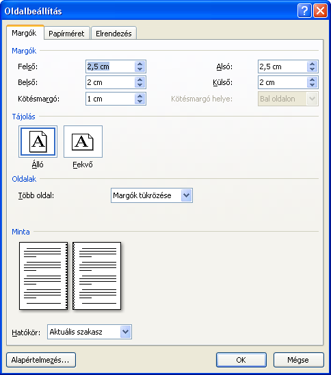 WORD 2007 : www.pszfsalgo.hu, : radigyorgy@gmail.com, : 30/644-5111 i) Elsı oldal: Válasszuk ki azt az adagolót, amelyikbıl minden szakasz elsı oldalához akarunk papírt húzni.