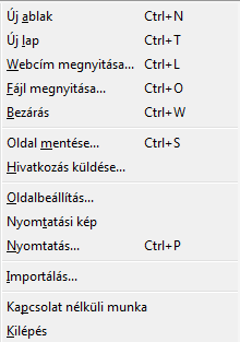 Vissza Előre Újra Stop Kezdőlap Most ismerkedjünk meg a Firefox menüpontokkal. Fájl menü Kezdjük a Fájl menüvel.