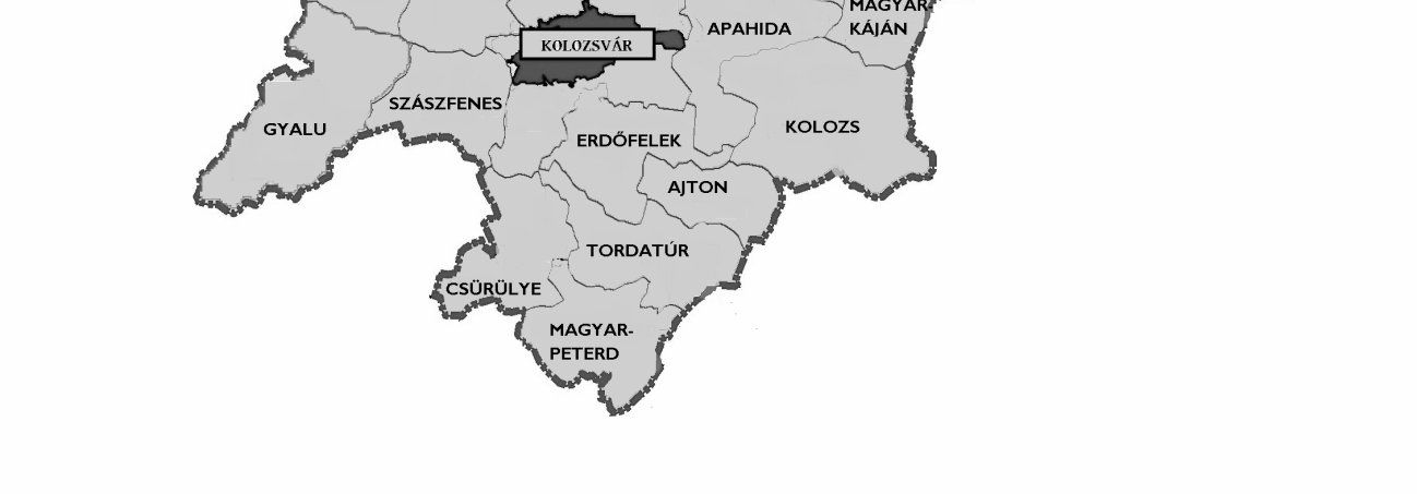 Kolozsvár metropolisz térség idegenforgalma 37 közigazgatási központja Kolozsvár. Területe 153.754 ha (a Kolozs Megyei Tanács honlapja szerint), népessége 387.638 fı (2011.