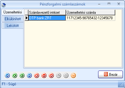 Pénzforgalmi számlaszámok 29. ábra Ebben a menüpontban rögzítheti a társasházhoz kapcsolódó pénzforgalmi számlaszámokat.