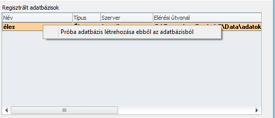 Házipénztár modul (megrendelhető) Próba adatbázis létrehozása A házipénztár modul kipróbálására csak az úgynevezett próba adatbázisban van lehetőség.