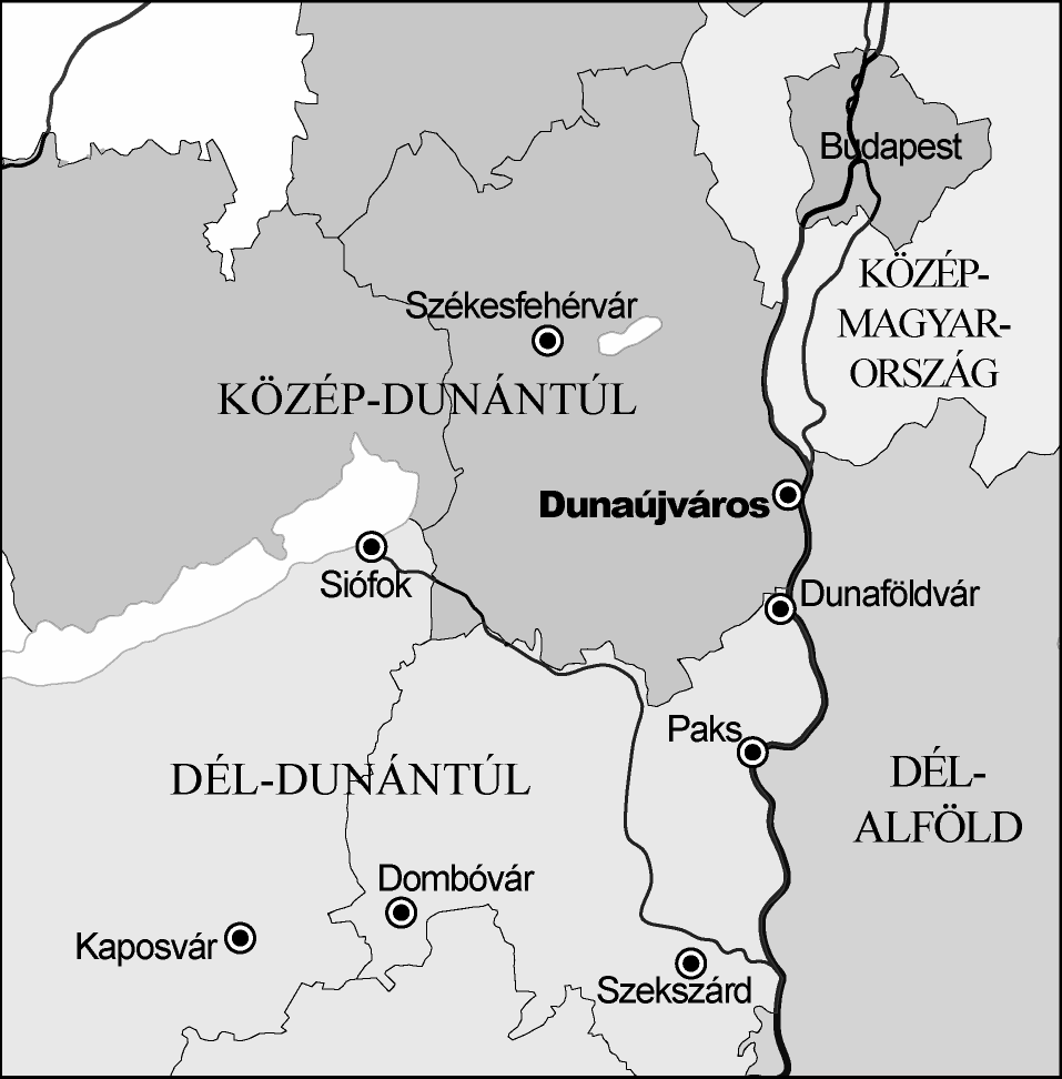 1. ábra: Dunaújváros térsége A legutóbbi idıig (elsısorban a Hankook megjelenéséig) a helyi fejlesztés mozgatója és szinte kizárólagos irányítója a Dunaferr Rt.