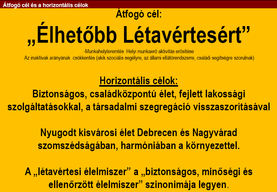 Célok A Helyi Esélyegyenlőségi Program átfogó célja Létavértes település Önkormányzata az Esélyegyenlőségi Program elfogadásával érvényesíteni kívánja: o az egyenlő bánásmód, és az esélyegyenlőség