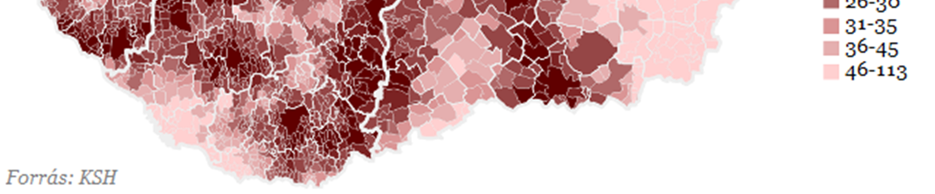 11. ábra: A legközelebbi autópálya elérhetőségi ideje, 2011 Magyarország kistérségeinek autópályához való közelségét ábrázoló térképen jól kirajzolódik hazánk autópálya hálózata.