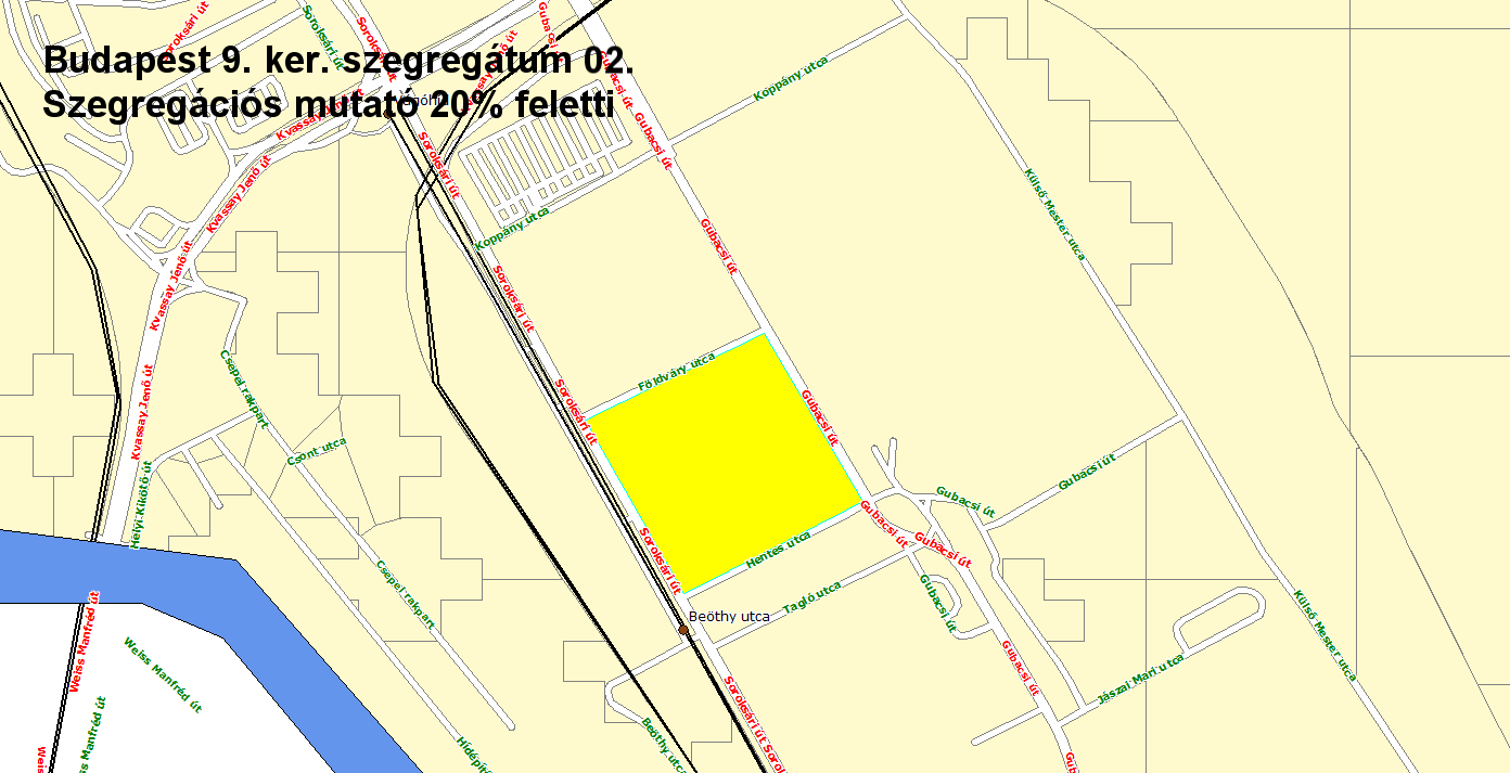 2. sz. Szegregátum Földváry u. - Gubacsi út - Hentes u.