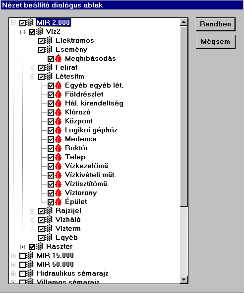 14.7.1.3 Elemre ablakozás A funkcióval ismert rendszer-azonosítójú objektumok kereshetők meg a grafikus állományban. 14.7.1.4 Szelvényre ablakozás Területre ablakozás a szelvényszám megadásával. 14.7.1.5 Szinkronizálás A parancs az eltérő jellegű ábrázolási módok közötti navigálást, az ablakok tartalmának szinkronizálását teszi lehetővé.