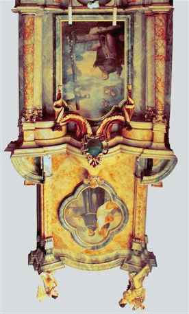 Az esztergomi Szent Anna ferences templom Szent György és Alkantarai Szent Péter mellékoltárai Stettner Sebestyén 1756-ban az esztergomi ferencesek Szent Anna templomában álló Szent György- és
