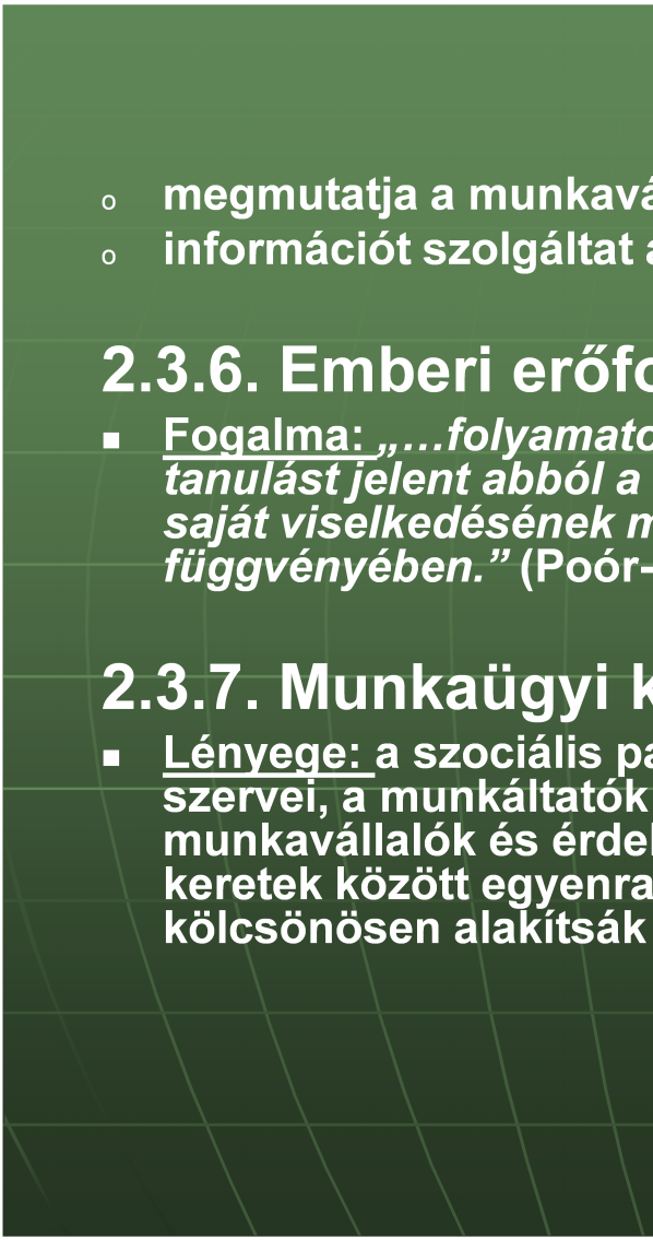 o o 0 megmutatja a munkavállaló erős és gyenge pontjait, információt szolgáltat a karriermenedzsmenthez. 2.3.6.