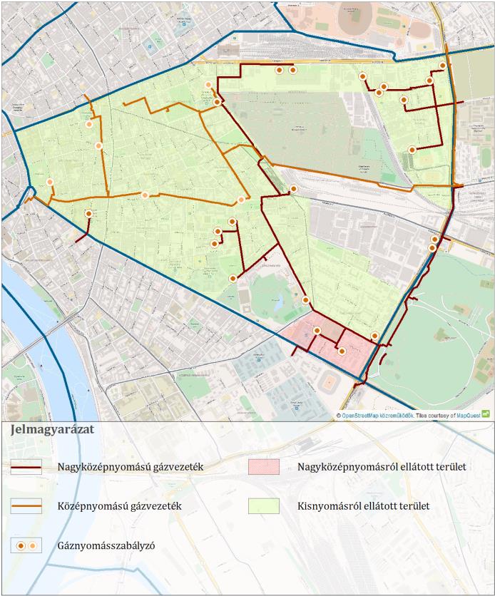 ábra: Éves villamosenergia-felhasználás megoszlása (forrás: ELMŰ, 2014) Gázellátás A kerület gázellátását a FŐGÁZ nagyközépnyomású gázvezetéke biztosítja, amely a betáplálást a kerület