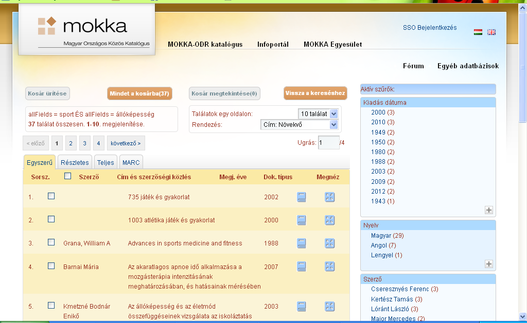 tudományok, humán tudományok) szakemberei számára az elektronikus információkhoz