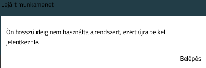 A rendszerből a jobb felső sarokban lévő megjelenik annak adatlapja. gombbal lehet kijelentkezni.