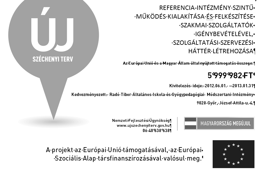 Referencia-intézmények országos hálózatának kialakítása és felkészítése szakmai szolgáltatók igénybevételével, szolgáltatási-szervezési háttér létrehozása TÁMOP-3.1.