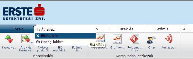 Képernyők törlése A beállítások elvégezte után, töröljük a felesleges képernyőket.