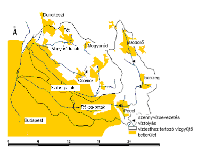 (Mogyoródi-, Csömöri- és Szilas-patak, 8. ábra) elemzése volt.