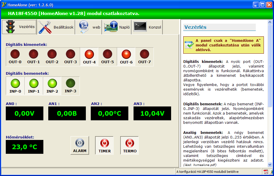 XV. Vezérlés USB portról - HomeAlone A szoftverrel A szoftver telepítéséhez indítsa el a setup_homealone.exe programot. A modul csatlakoztatása előtt kössön a modulra tápfeszültséget.