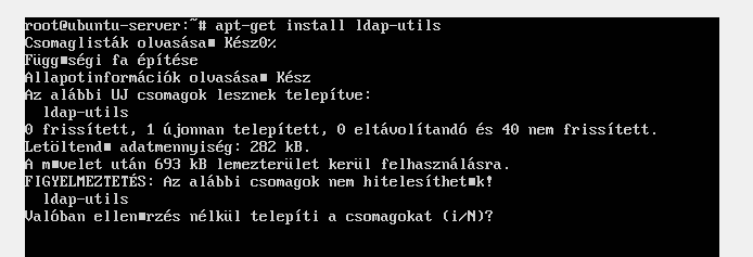 11. LDAP kiszolgáló telepítése (Göcs László) 78. ábra.