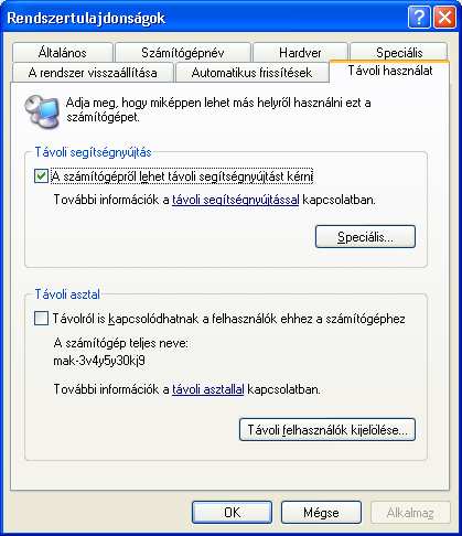 Windows XP : www.pszfsalgo.hu, : radigyorgy@gmail.com, : 30/644-5111 Általános fül: Itt a számítógép legfontosabb információi jelennek meg.