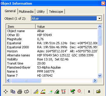 4.4. A The Sky programmal Figyelem! A The Sky használata közben előfordul, hogy megszakad a kapcsolat a Pulsar2- vel.