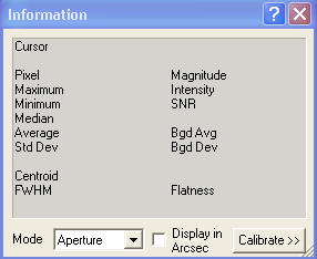 Window). Vigyük a kurzort a csillagra, és az ablakban a program kiírja a fontosabb paramétereit. (16. ábra) Ha végeztünk a fókuszálással, állítsuk le az exponálást és kapcsoljuk ki a Subframe-et. 15.