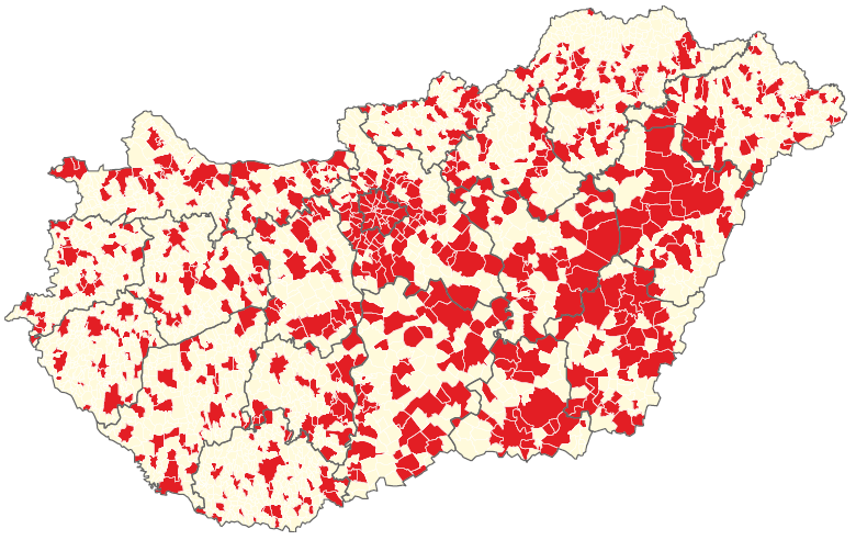 Mintavétel Többlépcsős Önreprezentáló települések:címek Nem önreprezentáló települések: