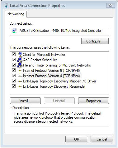 Windows XP OS 1. Kattintson a Start > Control Panel (Vezérlőpult) > Network Connection (Hálózati kapcsolat) elemre.