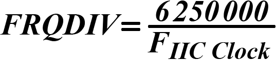 A képletben a 100 khz-es órajelnek az FRQDIV bájt 62,5-es ér- téke felel meg, de az egyszerűség kedvéért a törtrészt elhagytam.