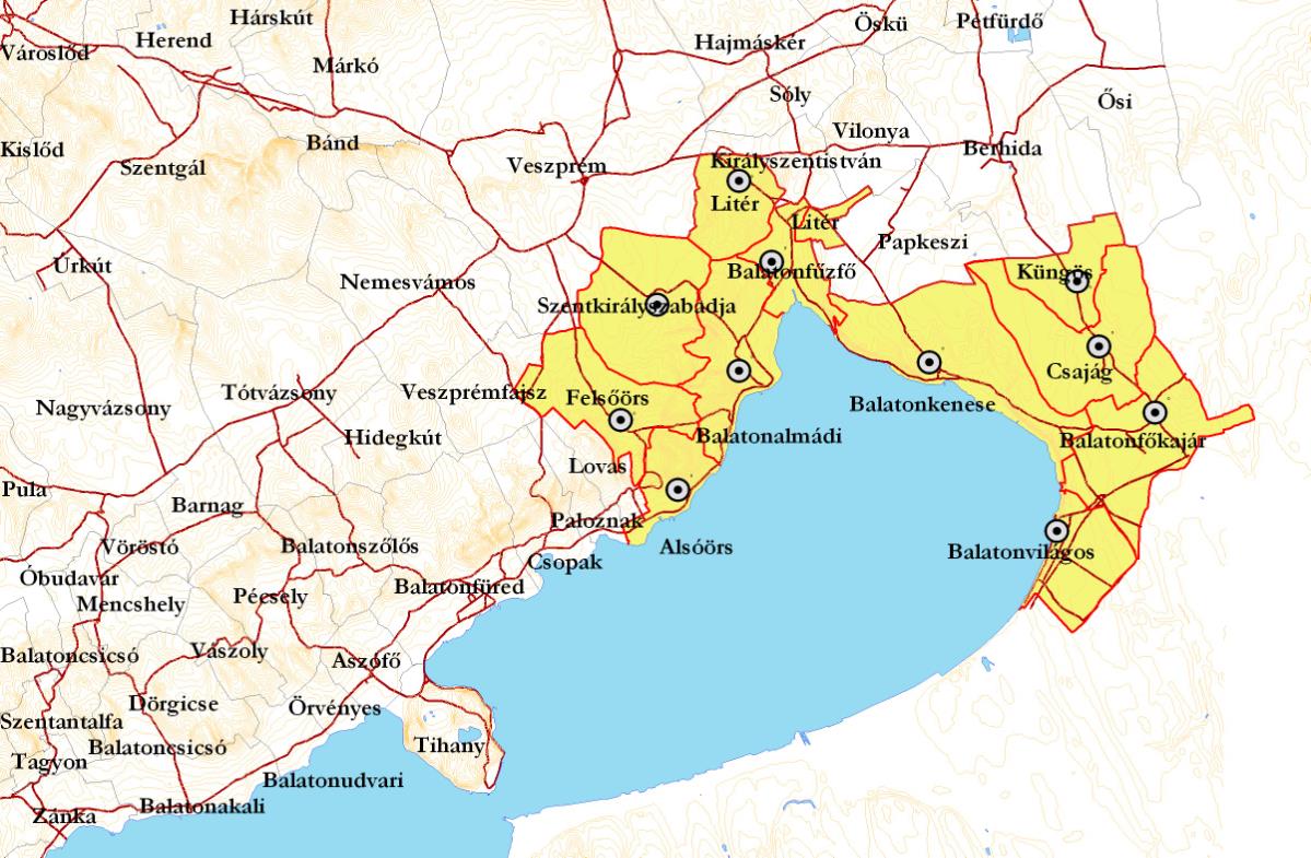 Demográfiai jellemzők Közigazgatási besorolás A Kelet-Balatoni Kistérség Többcélú Társulását 2007-ben a balatonalmádi statisztikai kistérség településeinek önkormányzatai alapították, a célból, hogy