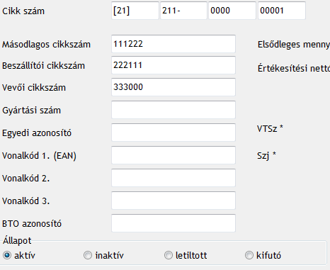 Kép A termékről készített fotó ide beilleszthető, keresés közben meg is nézhető. Cikkek keresése törzskezelésnél Cikket keresni törzs-adatmódosításhoz, adategyeztetéshez, számlázáshoz, stb. kell.