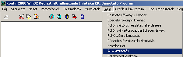 95 Infotéka Kontir Amennyiben a főkönyvi számlaszámok rögzítésekor adtunk meg idegen nyelvű megnevezést a számlaszámokhoz, ebben a képernyőrészletben dönthetünk arról, hogy magyar vagy idegen nyelven