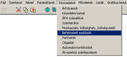 Törzsadatok 42 idegen nyelven), majd válasszuk a <Tárol> gombot. Visszatérve a főmenübe, ha befejeztük a munkát, válasszuk a <Bezár> gombot. 6.