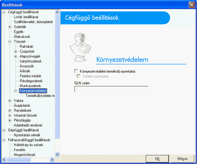 88 Kulcs-Számla és Kulcs-Számla PLUSZ KARBANTARTÁS / BEÁLLÍTÁSOK / CÉGFÜGGő BEÁLLÍTÁSOK / TÖRZSEK / KÖRNYEZETVÉDELEM / TERMÉKDÍJ-KÖTELES TERMÉKEK (ÖSSZETEVőK) TÖRZSE Ebben a pontban paraméterezhetjük