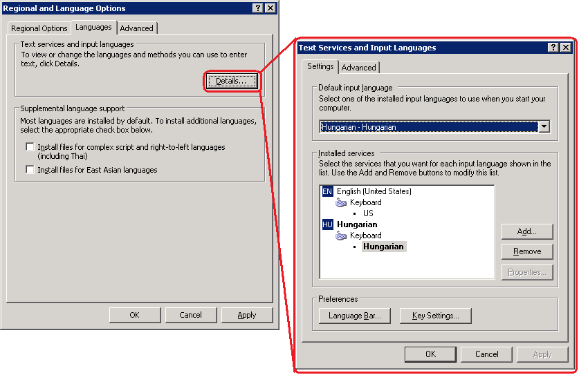 Ezen nyelvi beállítást mindenképp az Oracle kliens telepítése előtt kell elvégezni. Ellenkező esetben a registry-ben hibás alapértelmezett karakter készlet kerül bejegyzésre.