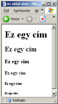 3.HTML 27. oldal A <table> elem egy táblázat elemet definiál. A tag tulajdonságaként megadható, hogy milyen vastag szegéllyel jelenjen meg a táblázat.