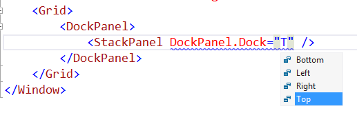 IV.6. DockPanel.Dock A DockPanel megismeréséhez készítsük el az alábbi ábrán látható két alkalmazást! IV.5 Példa DockPanel IV.7.