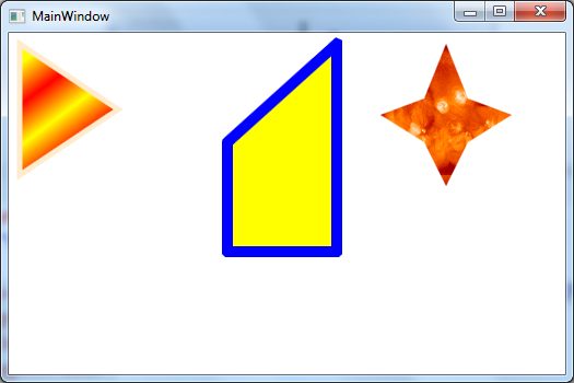 VII.2 Példa PolyLine VII.2. PolyLine <Polyline Points="10 10 10 100 60 40 100 70 140 40 190 100 190 10 10 10" Stroke="Red" StrokeThickness="5" StrokeDashArray="1 1" StrokeDashCap="Triangle"> </Polyline> VII.