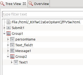 A Form designer használata Group Widget A Group widget feladata az, hogy összefogjon vezérl ket (3.60. ábra), így azokat együtt is lehet kezelni, külön stílust is kaphatnak. 3.60. ábra. A Group widget összefog több beágyazott widget-et Mindezt futás közben a 3.