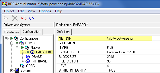 6. Indítsa el a WinPA telepítési könyvtárában a BDE32 könyvtárból a BDEADMIN.EXE programot és állítsa be az osztott mappát: Bármilyen probléma esetén hívja ügyfélszolgálatunkat! 8.