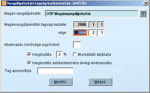 Bóra - Munkaügyi-, bér-és SZJA elszámoló rendszer 25 A határozatok alapján a megadott időtartamban a munkavállaló fizetéséből levonásra kerül a megfelelő összeg vagy százalékérték 2126