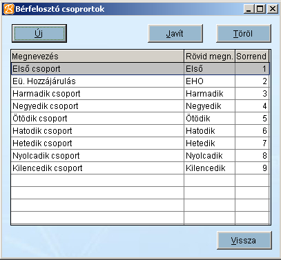 megnevezését (ez fog megjelenni az adatrácsok oszlopfejléceiben), illetve, hogy milyen sorrendben szerepeljenek az oszlopok egymás után a modul használatakor Az