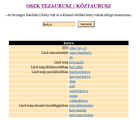 taxonómia helyett tezauruszt használnánk, számos gyakorlati problémát megoldanánk az objektumok osztályozásával, illetve keresésével kapcsolatban.