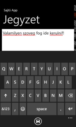 10. ábra Jegyzet Következőként nézzük meg a kép elkészítését. Kezdő oldalon a Kép feliratú gombra kattintva ismét átnavigálunk egy másik oldalra (11. ábra).