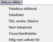 Feladva Barna: abban az esetben kerül a számla ebbe a státuszba, ha külső főkönyvi rendszernek került kiexprtálásra, feladásra.