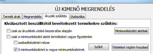 KÉSZLET MÓDOSÍTÁSA AZ ÁRUCIKK ABLAKBAN Amennyiben egy árucikk készletének értékét megmódosítjuk az árucikk-módosítás ablakban, a rendszer választási lehetőséget ad arra, hogy egy részleltár révén,