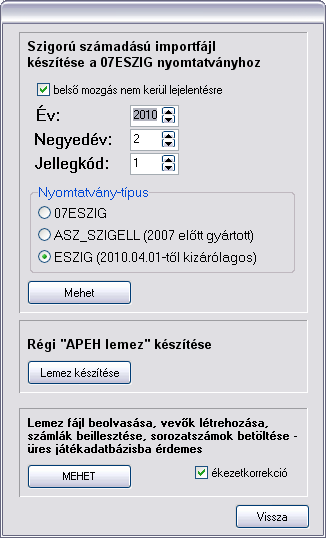 SZIGORÚ SZÁMADÁSÚ NYOMTATVÁNYOK ÉRTÉKESÍTÉSÉNEK LEJELENTÉSE Az ENSO Ügyviteli Rendszer az eladási adatokból pár kattintással IMP kiterjesztésű ABEV import állományt, import-fájlt tud létrehozni.