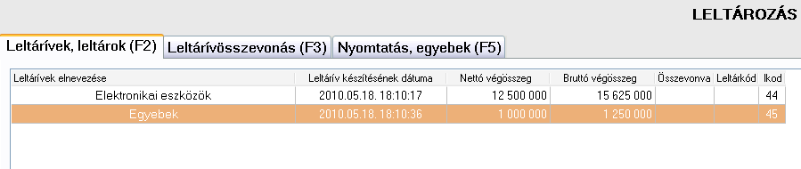 nyomtatása gombot, és a Leltár lekérdezések rész alatt válasszuk a Terméklista nyomtatása lekérdezést. A lekérdezés-eredmények ablakban bekapcsolhatjuk a számunkra fontos oszlopokat, pl.