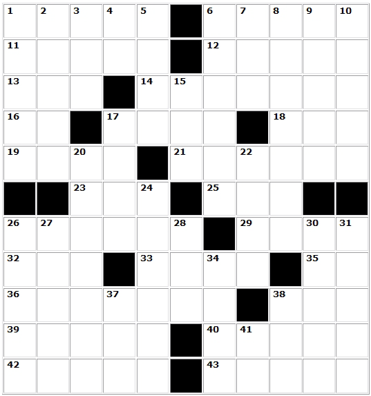 Crucigrama III. Horizontales: 1. Tiempo de oscuridad del día. 6. Ceremonias católicas. 11. Accionar, actuar. 12. Atonta. 13. En francés, rey. 14. Secar mucho. 16. Mililitro. 17.