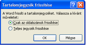 Feladatok: 1. Hozzunk létre egy tetszőleges dokumentumban főcímeket, címet és alcímeket más-más oldalra. Készítsünk ezekből tartalomjegyzéket. 2.