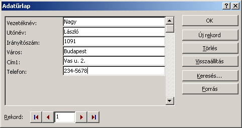 Word 2000 modul 8. fejezet A mentés után újabb döntés előtt állunk.