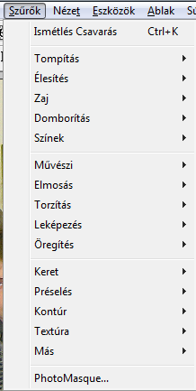 A Szűrők menüt érdemes még megnézni. Rengeteg lehetőséget lehet kihozni a képből!